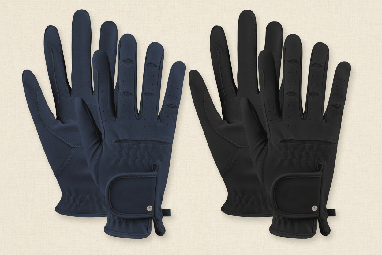 Gants d'équitation polyvalents E·L·T - bleu et noir