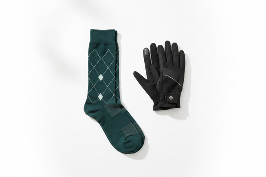 Pack Cavalier – Chaussettes Argyle + Gants E·L·T