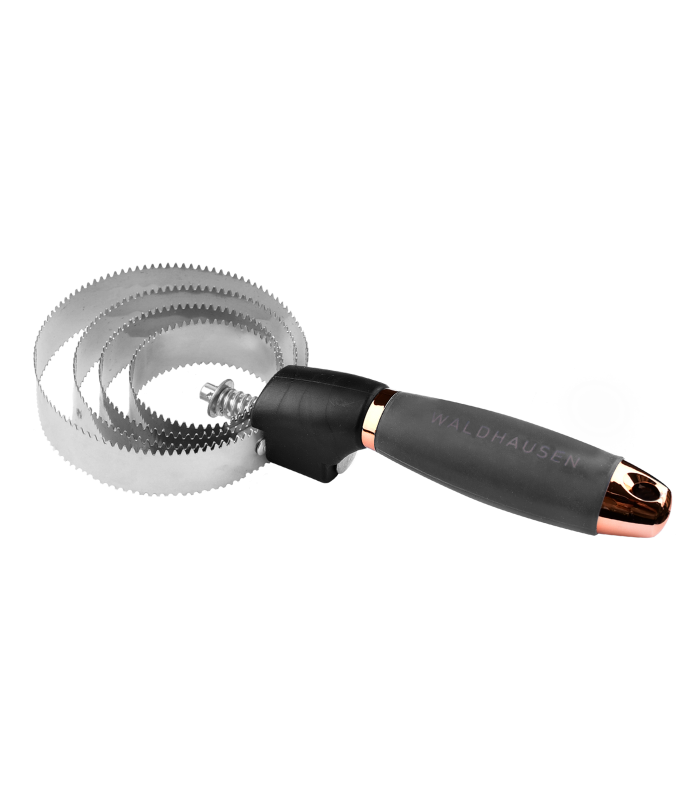 Étrille métallique ronde poignée gel Waldhausen