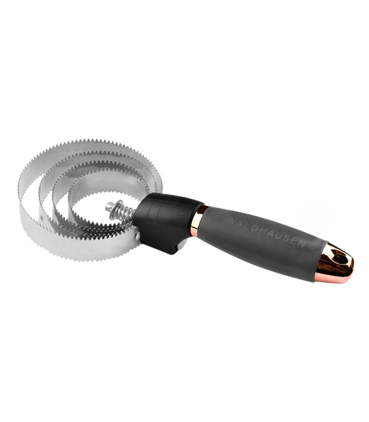Étrille métallique ronde poignée gel Waldhausen