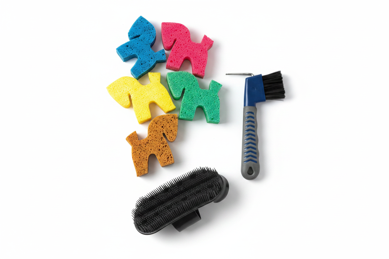 Pack Pansage Débutant – Éponge cheval + Étrille + Cure-pied Grippy Waldhausen