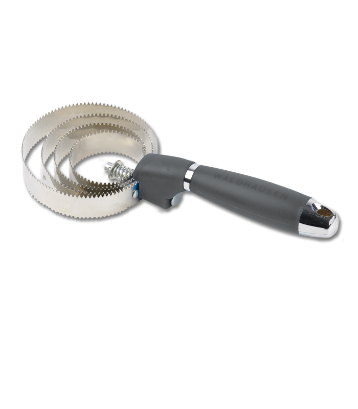 Étrille métallique ronde poignée gel Waldhausen