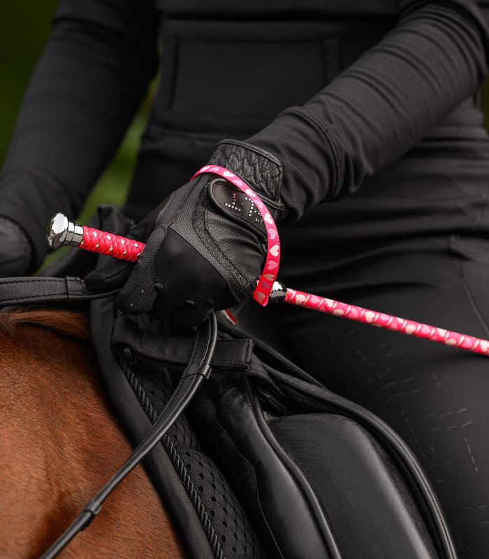 Cravache de dressage enfants cœurs Waldhausen